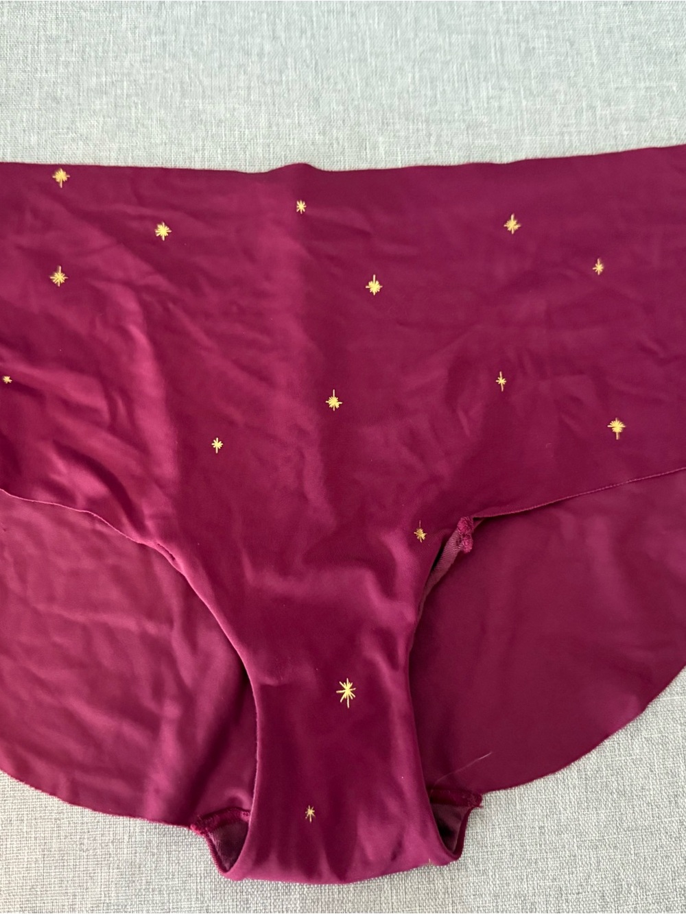 Soma Burgundy Seamless Hipster Panty with Gold Star Detail 2 Pack